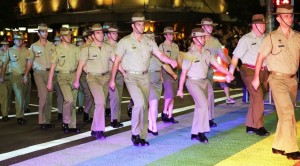 gay troops marching